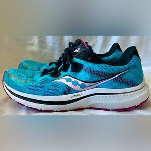Saucony Womens Omni 20 Running Shoes Size 9 Blue Blaze/Razzle Pink 62054